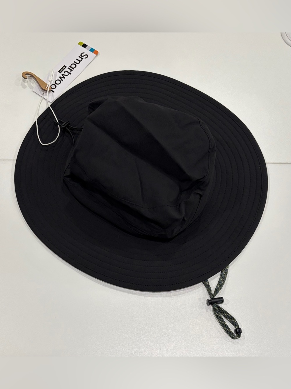 SmartWool Adult Sun Hat UPF 40+ Black L/XL NWT Wool-Blend Vented Crown Fast Dry